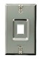 Leviton 4108WSP QuickPort Telephone Wall Jack Stainless Steel