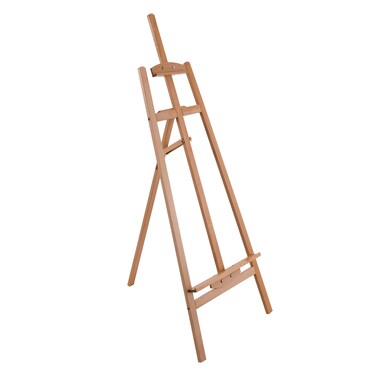 US Art Supply 56 High Medium AFrame Wood Easel Lyre Style Studio  Artists Floor Stand Sturdy Beechwood Adjustable Height To 43 Canvas  Artwork Painting Drawing Sign Display Holder Student