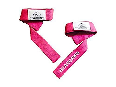 Bear Grips Lifting Straps Gym Wrist Straps for Weightlifting Gym Straps Weightlifting Straps Deadlift Straps Weight Lifting Straps for Men Weight Straps Lifting Women 2 Lifting Strap Pink