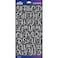 Sticko Small Sticker AlphaMural ScriptWhiteGlitter 52 Pieces 5290109