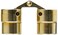 SOSS  100CUS4 Mortise Mount Invisible Hinges with 4 Holes Zinc Satin Brass Finish 1 Leaf Height 38 Leaf Width 1532 Leaf Thickness 5 x 34 Screw Size 1 Pair