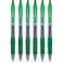 Pilot G2 Premium Retractable GelInk Pens Fine Point 07mm Green 6Count