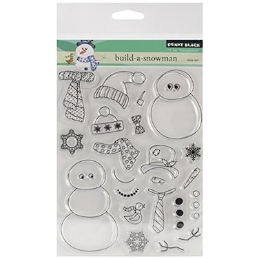 Penny Black BuildASnowman Transparent Stamps