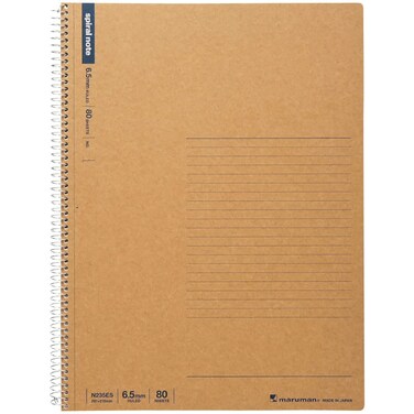 Maruman SPIRAL NOTE BASIC 858 x 1169 inches A4 after detached 65mm 38lined 80 Sheets N235ES