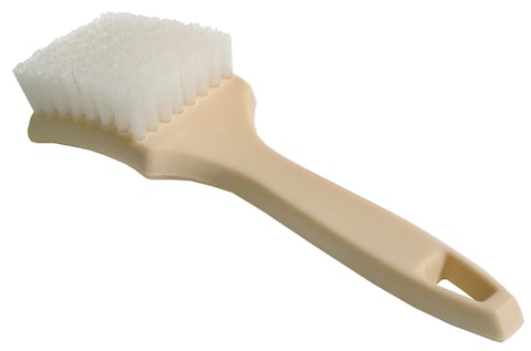 Nanoskin 85 Inch MultiPurpose White Nylon Utility Scrub Brush  Ideal for Automotive Detailing White Sidewall Tire Cleaning Furniture Paint Stripping  Heavy Duty Nylon Bristles Ergonomic Handle