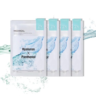 Mediheal Derma Synergy Wrapping Mask for Moisturizing Barrier 4 Packs  Improved Skin Moisturization With Hyaluron Panthenol