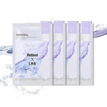 Mediheal Derma Synergy Wrapping Mask for Pore Elasticity 4 Packs  Pore Spot  Improved Skin Balance with Retinol LHA