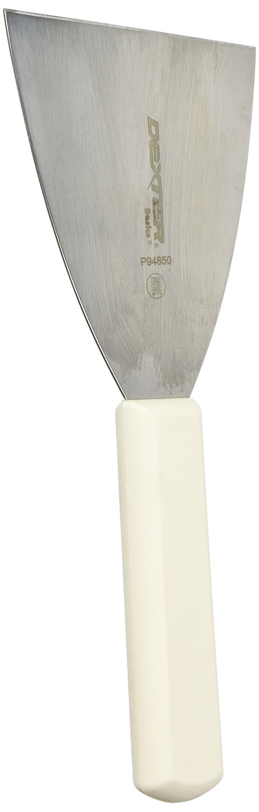 DexterRussell P94850 Basics 31640 Scraper 812 OL 4 Blade Stiff Stainless Steel Blade and Polypropylene Handle NSF Certified