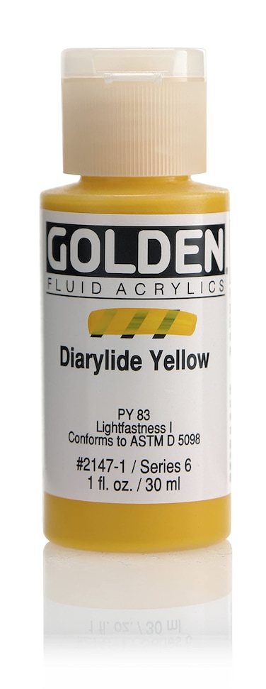 Golden Fluid Acrylic Paint 1 OunceDairylide Yellow