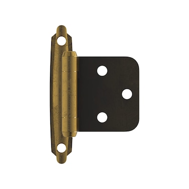 Amerock  Cabinet Hinge  Variable Overlay Hinge  Antique Brass  2 Pack  SelfClosing Hinge  Face Mount Hinge  Cabinet Door Hinge
