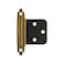 Amerock  Cabinet Hinge  Variable Overlay Hinge  Antique Brass  2 Pack  SelfClosing Hinge  Face Mount Hinge  Cabinet Door Hinge