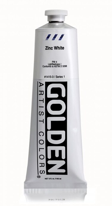 5 Oz Heavy Body Acrylic Color Paints Color Zinc White