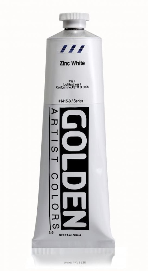 5 Oz Heavy Body Acrylic Color Paints Color Zinc White