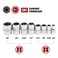 Powerbuilt 941323 8 Piece SAE Zeon Socket Set  with use for Standard Rusted Rounded Bolts and Nuts Size from 14 to 34