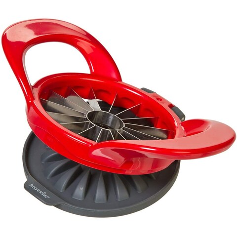 PrepWorks by Progressive Dishwasher Safe 16Slice Thin Apple Slicer and Corer with Attached Safety Cover