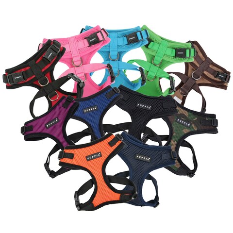 Puppia Authentic RiteFit Harness with Adjustable Neck Medium Royal Blue
