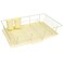 Sweet Home Collection SpaceSaving 3Piece Dish Drainer Rack Set Efficient Kitchen Organizer for Quick Drying and Storage  Includes Cutlery Holder and Drainboard  Maximize Countertop Space Yellow