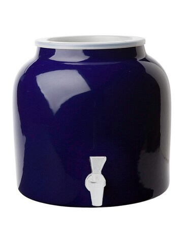 New Wave Enviro Products Porcelain Water Dispenser Cobalt Blue  22 Gallon