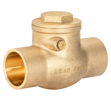 Eastman Brass Swing Check Valve 1 Inch Copper Sweat Brass Plumbing Fitting 20445LF
