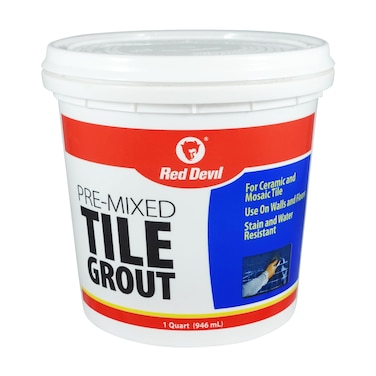 Red Devil 0424 PreMixed Tile Grout 1 QuartWhite Pack of 1