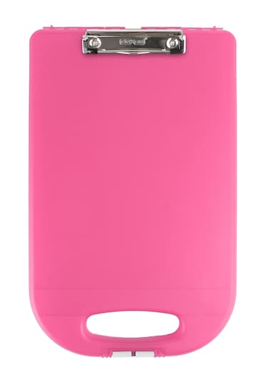 Dexas Clipcase 2 Storage Clipboard with Rounded Handle Pink