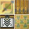CoasterStone Absorbent Coasters 414Inch Frank Lloyd Wright Rug Designs Set of 4