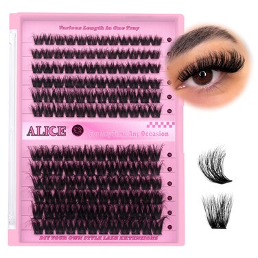 Fluffy Volume Lash Clusters DIY Lash Extensions 1020MM Cluster Eyelashes 144pcs Wispy Individual Lashes Eyelash Extensions DIY at Home by ALICE