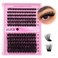 Fluffy Volume Lash Clusters DIY Lash Extensions 1020MM Cluster Eyelashes 144pcs Wispy Individual Lashes Eyelash Extensions DIY at Home by ALICE