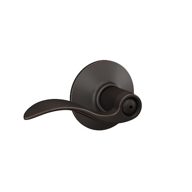 Schlage F40 ACC 716 Accent Door Lever Bed  Bath Privacy Lock Aged Bronze