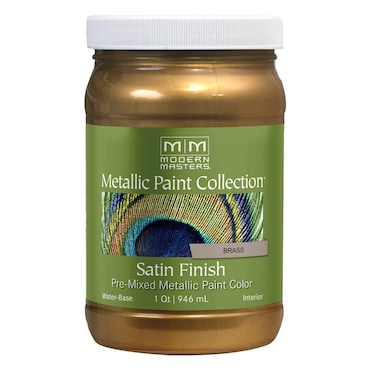 qt Modern Masters ME289 Brass Metallic Paint Collection Satin WaterBased Decorative Metallic Paint