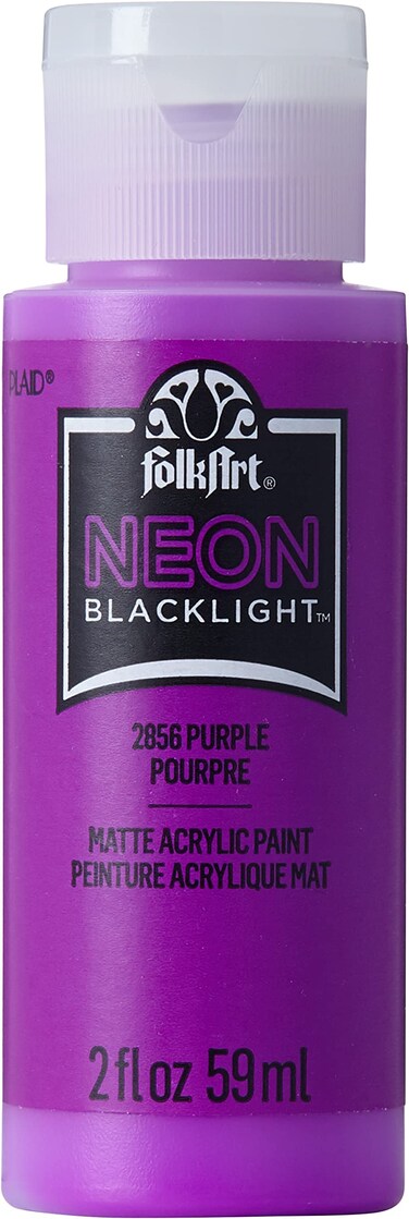 FolkArt Purple Neon Acrylic Paint in Assorted Colors 2 Ounce 2856 2 Fl Oz Pack of 1
