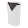 Mind Reader 40L Slim Laundry Hamper Clothes Basket Lid Linen Design Plastic 185L x 1075W x 235H White