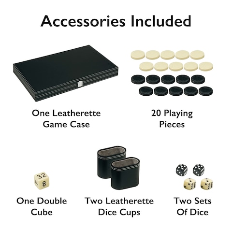 Mainstreet Classics 18Inch Backgammon Board Game Set