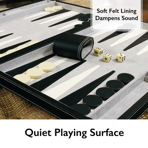 Mainstreet Classics 18Inch Backgammon Board Game Set