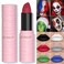 BEUKING Matte Lipstick Festival Green Lip Tint Gloss Face Painting Stick Silky High Pigment Smooth Velvet Waterproof White Black Green Blue Lip Gloss Halloween Daily Stain Lip Make Up Cosmetics LC05