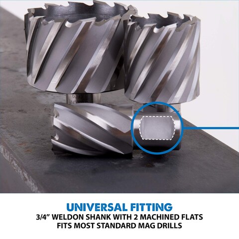 Evolution CC625 58Inch Diameter x 1Inch Depth of Cut Cyclone High Speed Steel Annular Cutter
