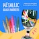Chalkola Liquid Chalk Markers  Metallic Colors Pack of 16 Chalk Pens  For Chalkboard Blackboards Window Glass Bistro  6mm Reversible Bullet  Chisel Tip Erasable Ink