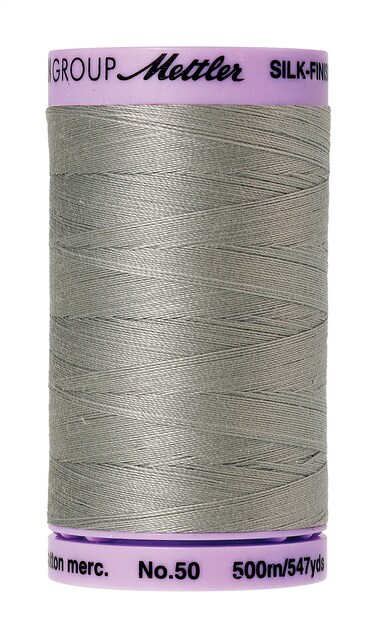 Mettler SilkFinish Solid Cotton Thread 547 yd500m Titan Gray