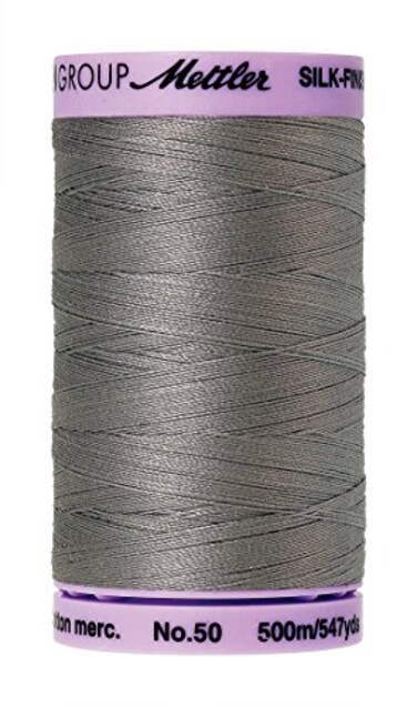 Mettler SilkFinish Solid Cotton Thread 547 yd500m Rain Cloud