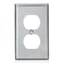 Leviton 84003 1Gang Duplex Device Receptacle Wallplate Standard Size Device Mount Stainless Steel