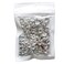 RUBYCA 100pcs 10mm A Round Rondelle Spacer Charm Beads Silver Tone AB White Czech Crystal