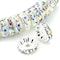 RUBYCA 100pcs 10mm A Round Rondelle Spacer Charm Beads Silver Tone AB White Czech Crystal
