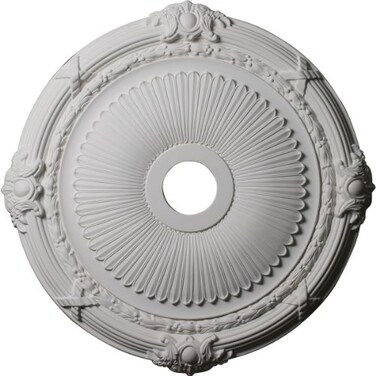Ekena Millwork CM27HE Heaton Ceiling Medallion 27 12OD x 3 78ID x 2 14P Factory Primed