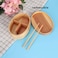 Miraclekoo Wooden Lunch Box for KidsAdultJapanese Bento Box with divider Wood Bento Lunch Box for Picnicking Office Hiking Camping