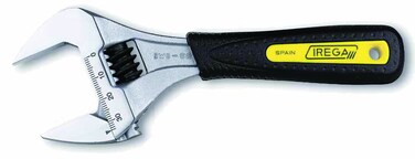Irega 6 SuperWide Opening Adjustable Wrench with Replaceable Ergonomic Grip IR92SW6