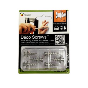 Under the Roof Decorating 100141 Picture Screws Nickel 6