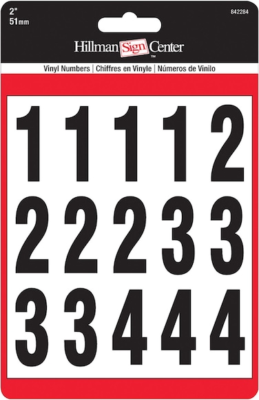 The Hillman Group 842284 Numbers Kit BlackWhite 2Inch