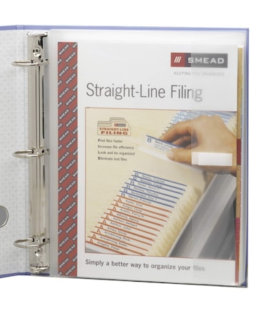 Smead Poly ThreeRing Envelope 114 Expansion Flap with HookandLoop Closure Letter Clear 3 Per Pack 89500