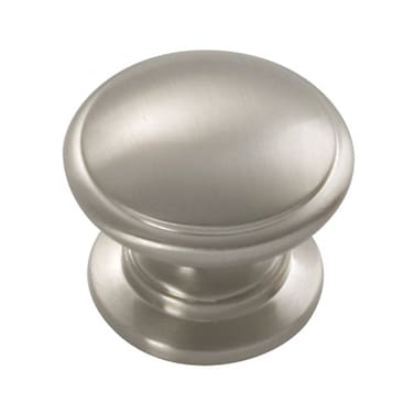 Hickory Hardware 1 Pack Solid Core Kitchen Cabinet Knobs Luxury Cabinet and Dresser Knobs Handle Pulls for Doors  Drawers 114 Inch Satin Nickel Williamsburg Collection P305315