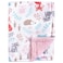 Hudson Baby Unisex Baby Plush Mink and Sherpa Blanket Girl Woodland One Size